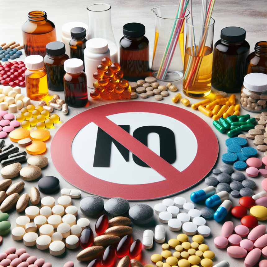Suplementos prohibidos con Vitamines